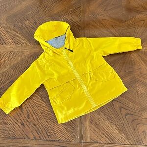 Yellow Hooded Rain Jacket Size 2T